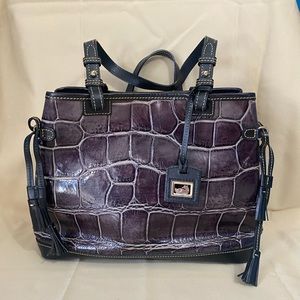 Dooney & Bourke Embossed Crocodile Leather Tote